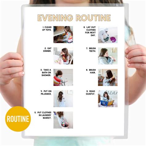 morning routine step  step daily chore guide  shine guides