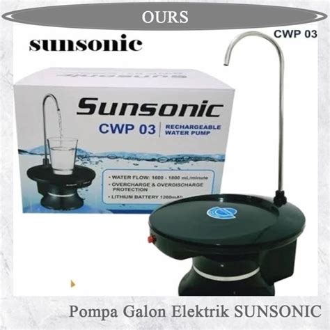 SUNSONIC CWP03 Pompa Galon Electric Tatakan Gelas Elektrik Water Pump