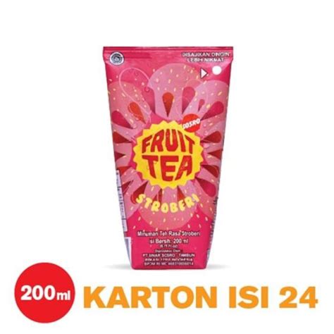 Sosro Btn Fruit Tea Sosro Genggam Ml Strawberry Pcs Off