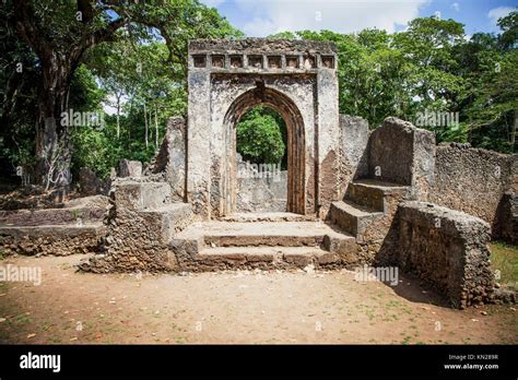 Gede Ruins Au Kenya Sont Les Vestiges Dun Village Swahili Typique De