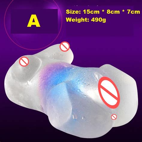 Clear Crystal Realistic Big Dolls Vagina Pussy Anus W Delayed Gonobolia