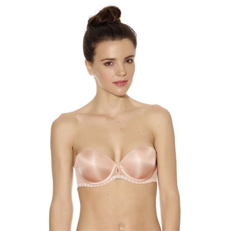 Podprsenka B TEMPT D FAITHFULLY YOURS STRAPLESS PUSH UP NUDE Caresse