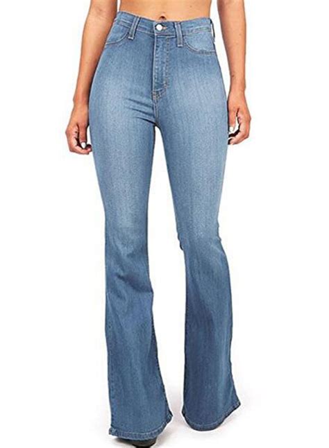 Classic High Waist Slim Fit Boot Cut Denim Flare Jeans