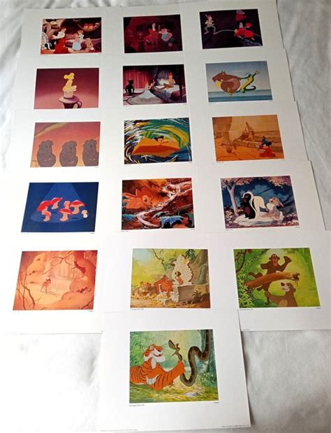 Walt Disney S Lithograph Bambi Fantasia Peter Pan The Jungle