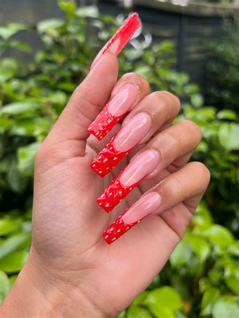 3d Strawberry Nails🍓 Gallery Posted By Doll Nails Lemon8