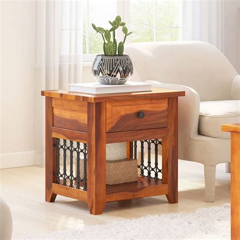 Rustic Wood End Tables - Light Wood Coffee Table