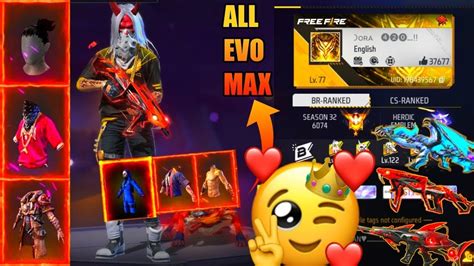 Free Fire Id Sell Today Id Sell For 2000 All Evo Guns Max Op