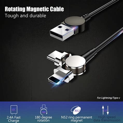 Cable Magn Tico USB De Carga R Pida Tipo C Cargador Magn Tico Cable