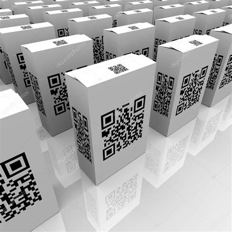 Qr Codes On Product Boxes For Scanning Information — Stock Photo