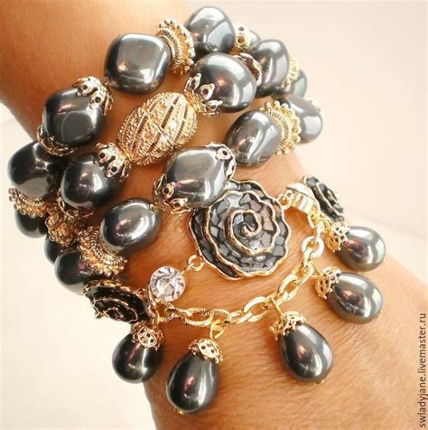 'ПАВЛИН' Браслет (Серьги) с жемчугом | Pandora charm bracelet, Charm ...
