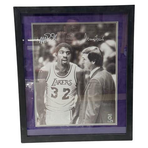 Magic Johnson And Jerry West Autographed Los Angeles Lakers 16x20 Becket Bg Autographs