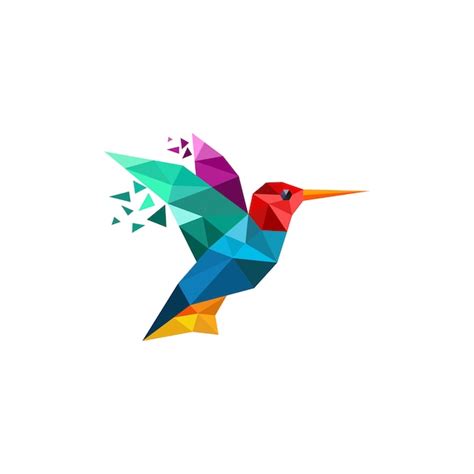 Logotipo de colibrí Vector Premium