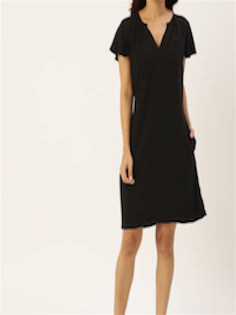 Buy GAP Women Black Solid A Line Dress - Dresses for Women 12686356 | Myntra