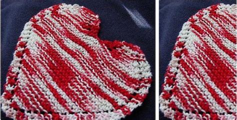 Heart Shaped Knitted Dishcloth Free Knitting Pattern Knitting Patterns Free Knitting