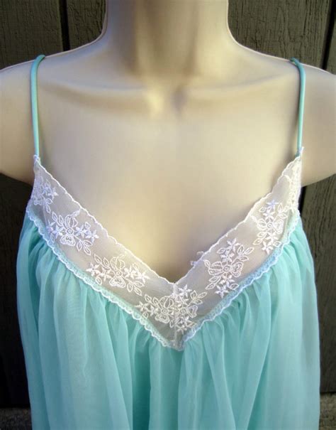 Vintage Chiffon Babydoll Nightgown Lingerie Teddy Pajamas Etsy