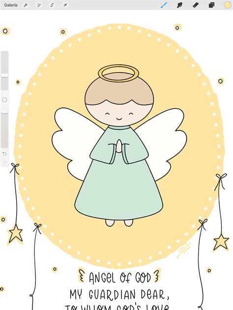 Guardian Angel Prayer Art Print Angel Of God My Guardian Dear Etsy