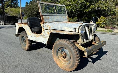 Post War Civilian Jeep 1947 Willys CJ 2A Barn Finds