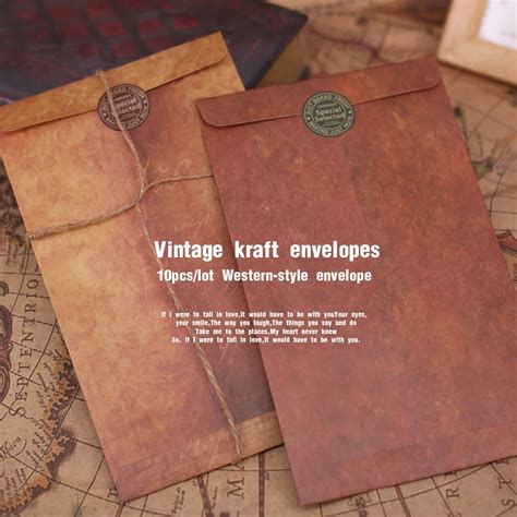 Teile Los Retro Kraft Umschlag Set Kreative Business Umschl Ge