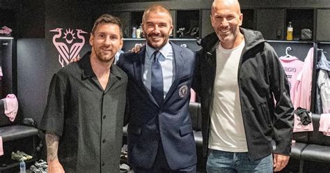 Zinedine Zidane Viajó A Miami Para Ver A Lionel Messi Y Una Foto Junto A David Beckham Recorrió