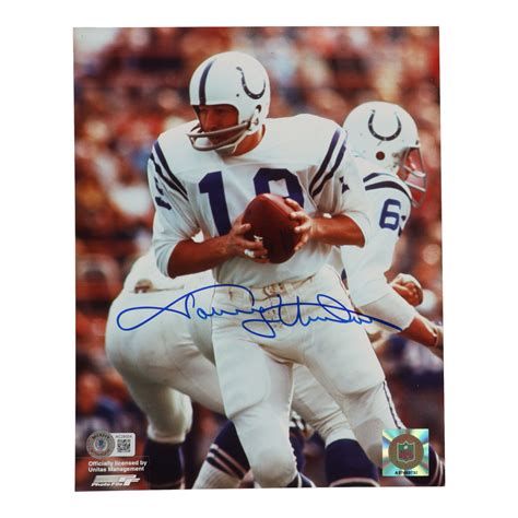 Johnny Unitas Signed Colts 8x10 Photo Beckett Pristine Auction