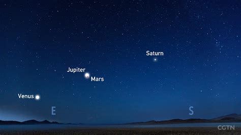 Watch Out For The Night Sky Mars Jupiter To Come Together Cgtn