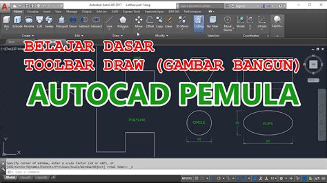 Belajar Autocad Toolbar Draw Part Youtube