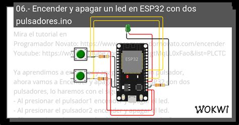 Encender Y Apagar Un Led En Esp Con Dos Pulsadores Ino Wokwi