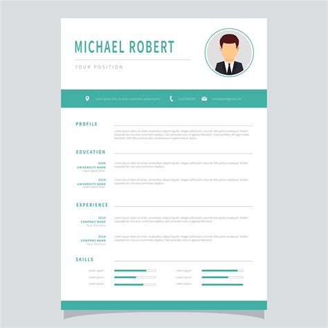 Corporate Resume Template Vector 180989 Vector Art at Vecteezy