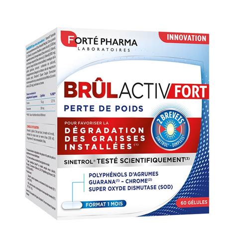 Brulactiv Fort Brûle Graisses Triples Action 60 Gélules Perte De Poids