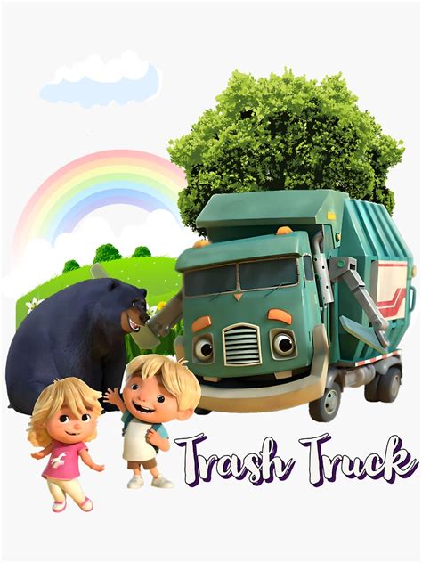 Trash Truck Animation Trash Truck Netflix Cartoon Sticker For Sale