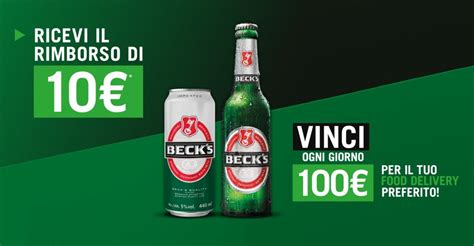 Cashback La Cena La Offre Beck S Spendi 10 Rimborso 10 Vinci