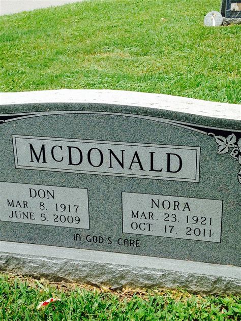 Nora Maxine Williams Mcdonald Find A Grave Memorial