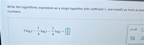 Solved Write The Logarithmic Expression As A Single Chegg