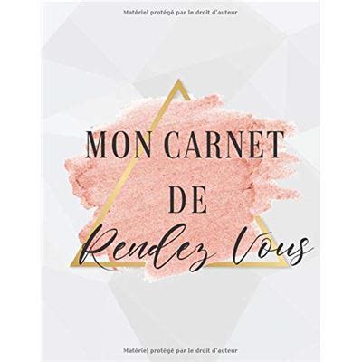 Mon Carnet De Rendez Vous Agenda De Semaines Pour Noter Vos Rendez