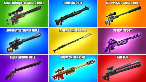 Evolution Of All Fortnite Sniper Rifles Season Season Youtube