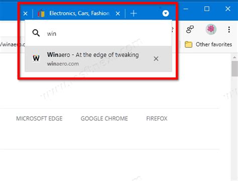 Enable And Use Tab Search In Microsoft Edge