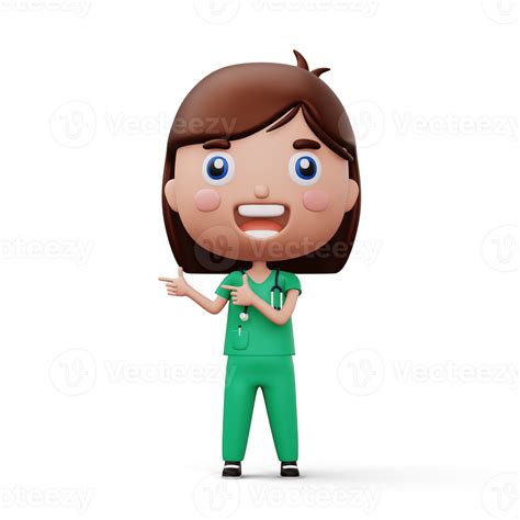Happy child doctor, kid doctor pointing finger, occupation kid