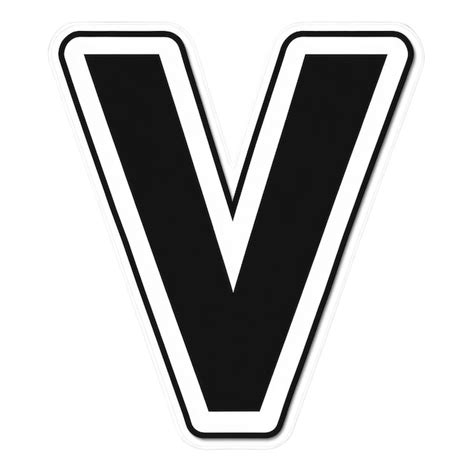 black  white letter   white outline premium ai generated psd