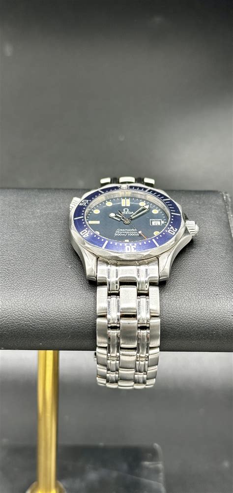 Omega Seamaster 300 M Blue Dial Blue Bezel Mid-Size Ref 2561.80 Swiss ...