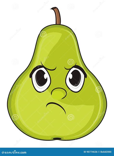 Angry Pear Vector Illustration CartoonDealer 28703308