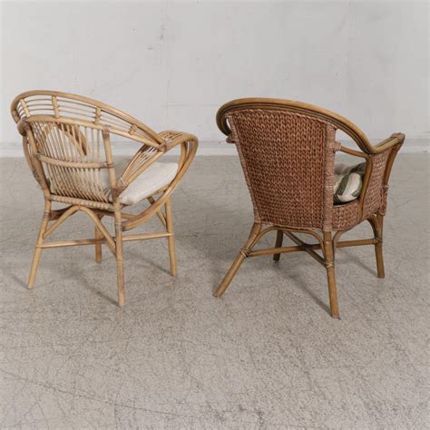 Pier 1 Rattan And Wicker Three Piece Dining Set With Associated Chair