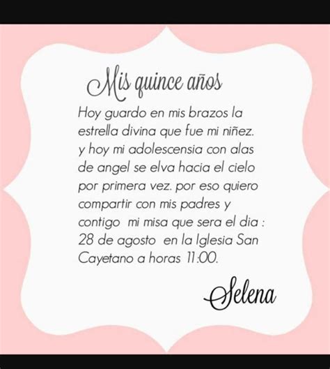 Quinceanera Invitaciones Frases