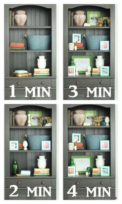 Style A Bookcase In Minutes Or Less Shelf Decor Living Room