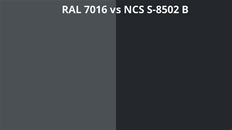 Ral 7016 Vs Ncs S 8502 B Ral Colour Chart Uk