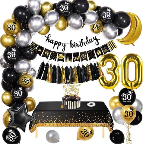 30 Decorazioni Compleanno Palloncini 30 Anni Compleanno Donna Uomo 30