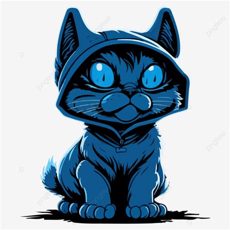 Illustration Of Blue Cute Cat Vector Cute Cat Blue Cat Cartoon Cat Png And Vector With