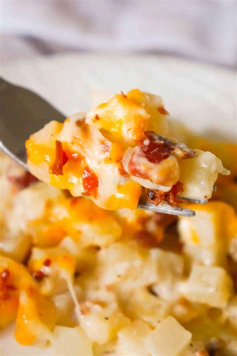 Cheesy Potato Casserole with Bacon - This is Not Diet Food