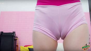 Cameltoe Heaven Thin Slut Round Ass Pointy Nipples Tight Biker Shorts