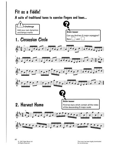 Circassian Circle And Harvest Home And Soldiers Joy Sheet Music By