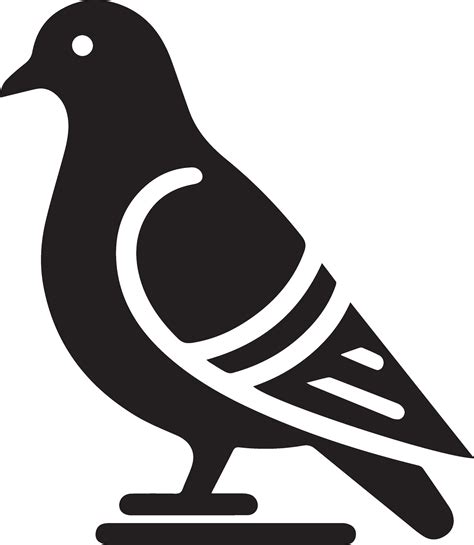 simple pigeon vector silhouette black color 35814746 Vector Art at Vecteezy